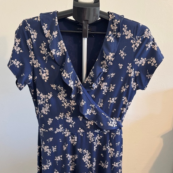 Floral Blue Wrap Dress - Picture 11 of 11